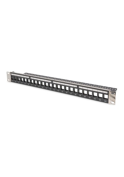 Digitus Modüler Patch Panel, Zırhlı, 24-port Boş, 1u, Kabinete Monte Edilebilir, Şeffaf Etiket Alanına Sahip, Siyah Renk&lt Br&gt Digitus Modular Pat