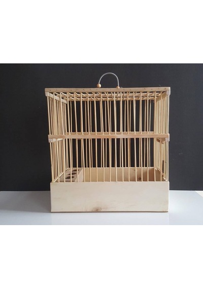 Ahşap Saka Kafesi Bambu 28x26x17