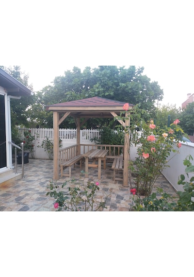 Şen Mobilya Ahşap Kamelya Pergola Ahşap Çardak Kamelya K09 Maun