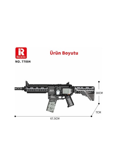 Reobrix 77004 M416 Assault Rifle Motorlu Yaratıcı Yapı Blok Seti Building Blocks - 1101 Parça