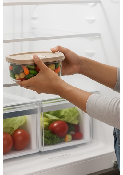 Vizon 4'lü Vakumlu Sızdırmaz Kapaklı Saklama Kabı Erzak Düzenleyici Set 1l, 1,5l, 2l, 2,5l Vizon