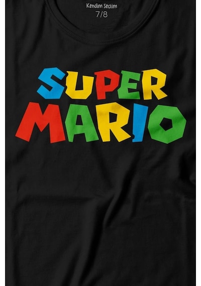 Kendim Seçtim Super Mario Seres Baskılı Tişört Çocuk T-shirt 001