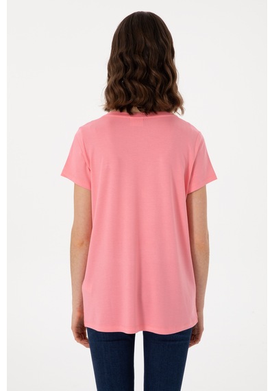U.S. Polo Assn. Kadın Pembe Basic Tişört 50300829-VR041 U.S. Polo Assn. Kadın Pembe Basic Tişört 50300829-VR041