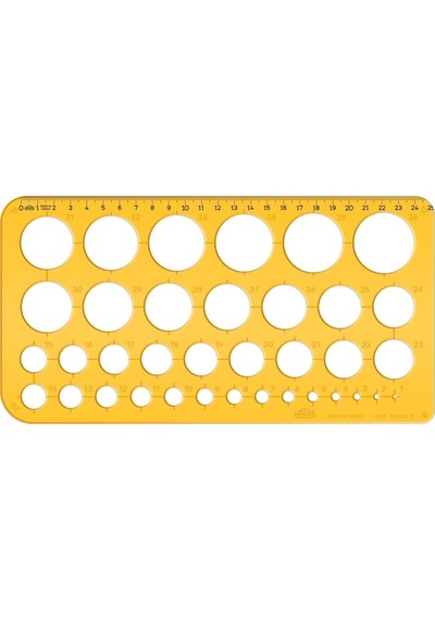 2272 1-36 Mm Büyük Daire Şablonu Karışık