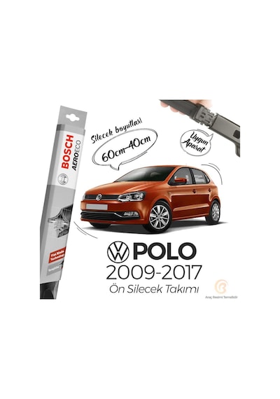 Volkswagen Polo Muz Silecek Takımı 2009-2017 Bosch Aeroeco