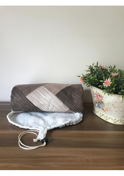 Ütü Masası Kılıfı İpli Stoperli Keçeli Örtüsü Bezi 55x140 Brown A
