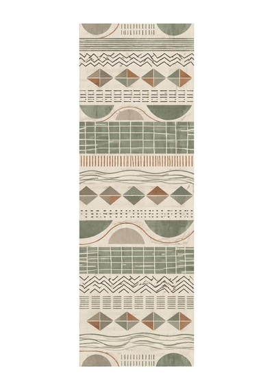 Kartela Halı Adaçayı Kareleri Adaçayı Bakır Koridor Mutfak Yolluk Halısı Kaymaz Taban 80x240 Cm