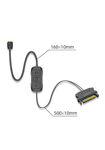 3 Pin Argb Fan Led Kontrolcü 5v A-rgb Fan Denetleyici Sata Güç