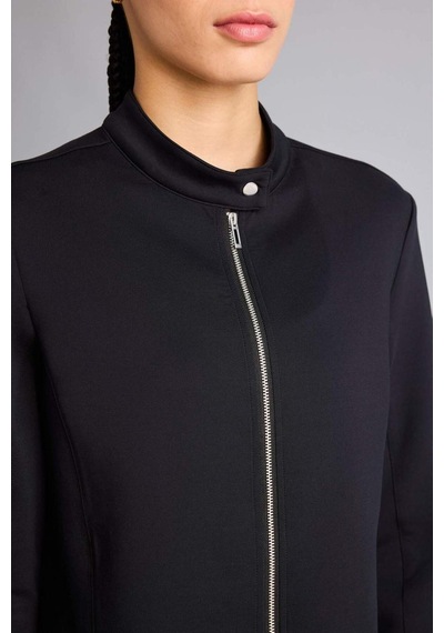 Defacto Standart Fıt Dik Yaka Skuba Dalgıç Kumaş Fermuarlı Sweatshirt G1172ax26spbk81 Siyah-bk81