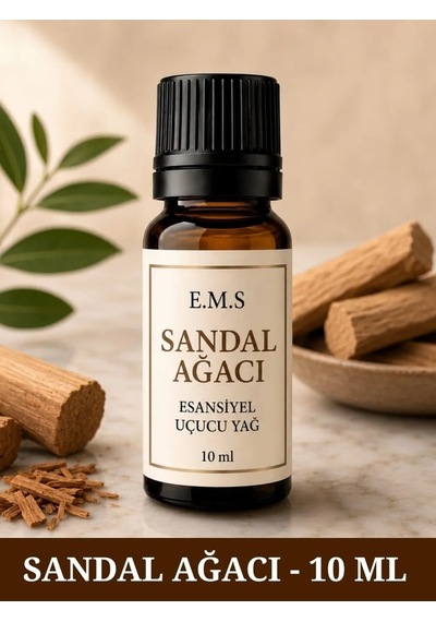 Sandal Ağacı Esansiyel Uçucu Yağ Buhurdanlık Yağı Difüzör Esansı Oda Kokusu Esansı Mum Esansı 10 Ml.