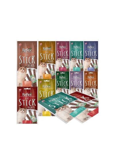 Kedi Stick Treats, 12 Adet Karışık Tahılsız Ödül Çubuk