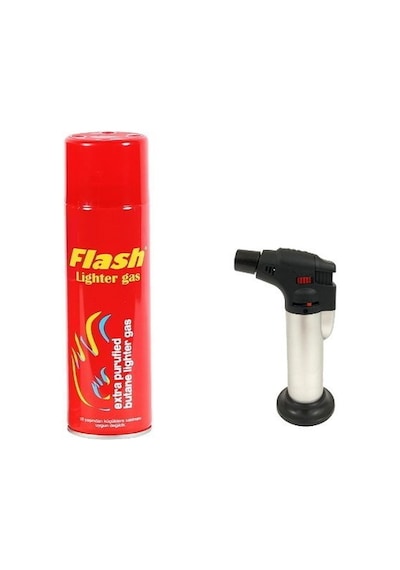 Pürmüz Alev Çakmak 1300 °C-Turbo Torch Doldurulabilir Gaz Çakmak Beyaz