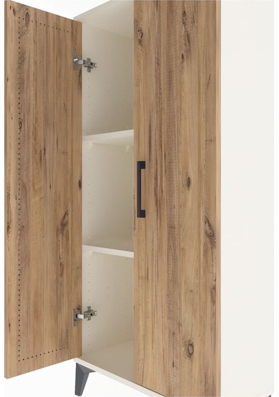Arges Dolap 2 Raflı 2 Kapaklı 60x30x134 Aytaşı-çam Aytaşı