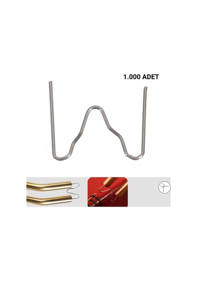 1000 Adet 0,8 Mm Dış Köşe Plastik Kaynak Zımba Teli