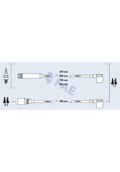 Fae Buji Bobin Kablo Takımı Silikon Set Opel Astra F-vectra A-ascona C-kadett E 1.4-1.6i 8v Nz-nv-sv 83570 90297423 90297570 90350556 1612556