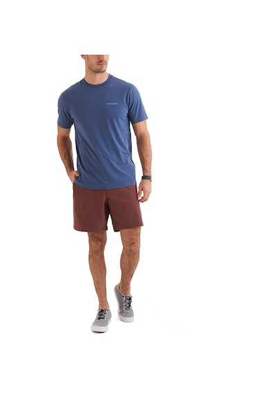 Columbia Csc Basic Slogo Brushed Erkek Kısa Kollu Tişört-4102 Dağ Mavisi