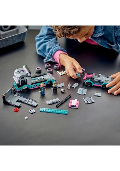 LEGO® City Yarış Arabası ve Araba Taşıyıcı Kamyon 60406 6+ Yaratıcı Oyuncak Yapım Seti - 328 Parça