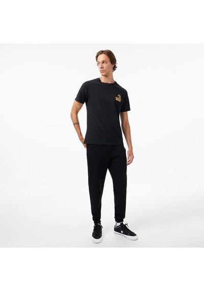 Converse Baskılı Erkek Siyah T-shirtcvm53t04