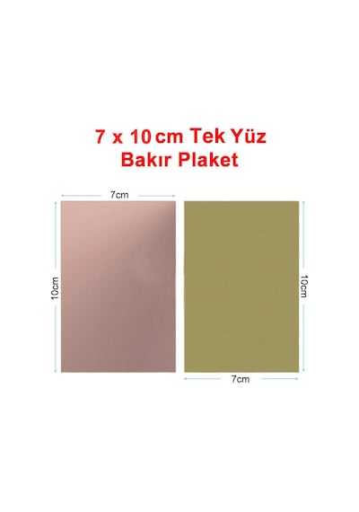 7x10cm Tek Yüz Bakır Pcb