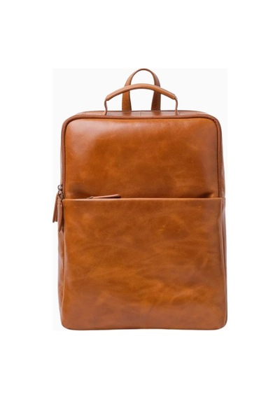 Ryoko Soho Urbanist Slim Full Grain Deri Unisex Sırt Çantası Kahverengi 1