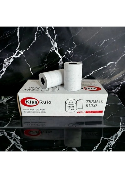 Klas Rulo Yazar Kasa Pos Rulosu 56mmx16metre 10 Paket 100 Adet