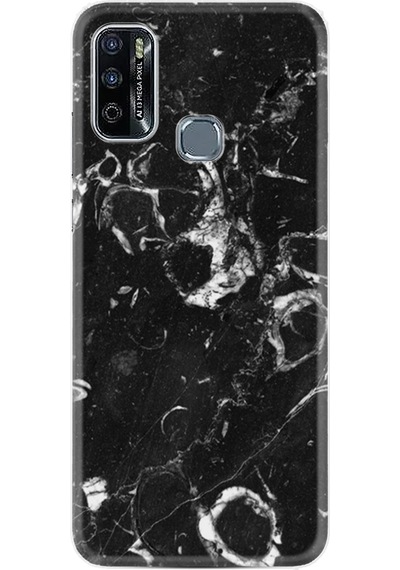 Infinix Hot 10 Play Kılıf Resimli Desenli Baskılı Silikon Black Hole Marble 1387