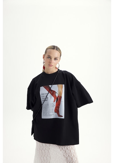 Mai Studios Co. Theory Oversize Siyah T-shirt SIYAH
