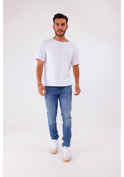Dijital Baskı Unisex Beyaz-mavi Sneaker Ayakkabı Beyaz-mavi