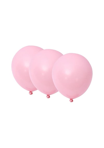 Pembe Makaron Pastel 10 Adet Helyum Uyumlu Balon+pembe Makaron Ba