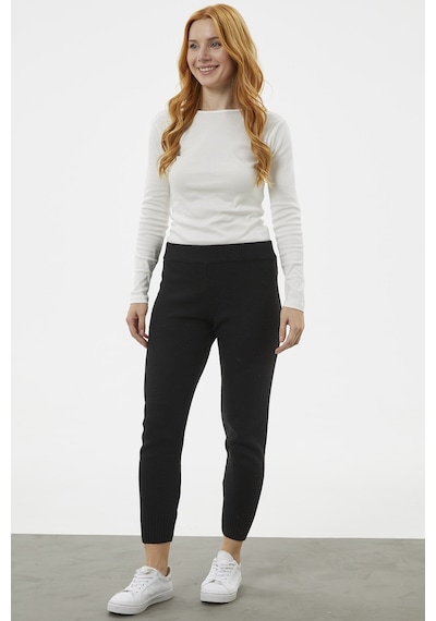 Sementa Jogger Rahat Kalıp Triko Pantolon - Siyah 001