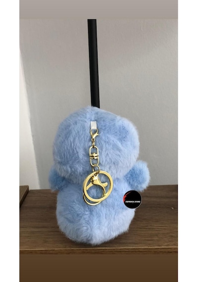 Sevimli Penguen Peluş Oyuncak Anahtarlık Hediyelik Uyku Arkadaşı 15 Cm Mavi