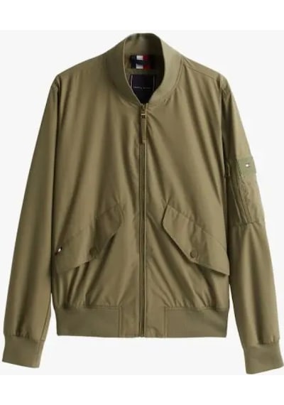 Tommy Hilfiger Erkek Katlanabilir Su Geçirmez Bomber Ceket Mw0mw39629plı Yeşil