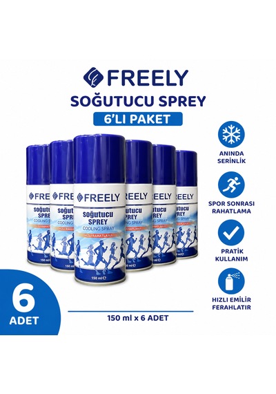 Freely Soğutucu Sprey 150 Ml 6'lı Paket