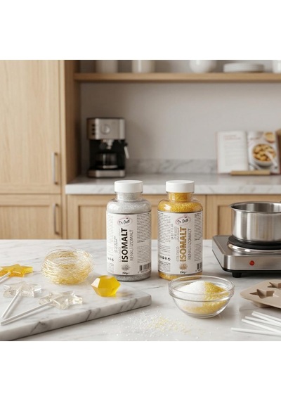Renkli İzomalt Isomalt Gold & Silver 250 Gr X 2 Li Set Altın & Gümüş Şeker Sanatı Ve Pasta Dekorasyon