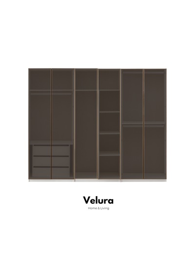 Valore 6 Cam Kapaklı Dolap & Gardırop - Full Cam Kırık Beyaz