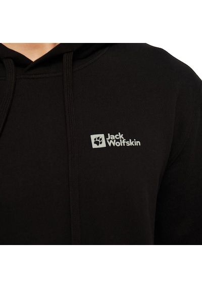 Jack Wolfskin Tommy Hoody Erkek Kapüşonlu Sweatshirt-9086 Siyah