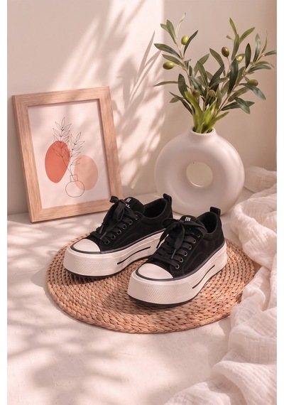 Ayakkabı Fuarı Elit Hml262-1109 Kadın Klasik Sneaker Siyah