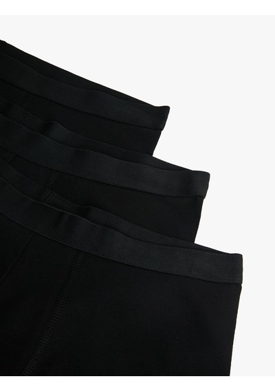 Koton Pamuklu Basic 3'lü Boxer Seti Siyah 7wlm90002mk