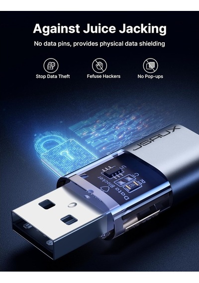 Usb -a Ve Usb-a Veri Engelleyici Ve Data Blocker , Sadece Şarj Için Şeffaf Usb-a - Usb-a Veri Engelleyici, Juice Jacking'e Karşı, Hacklenmeyi Reddet