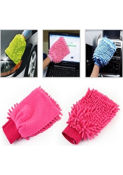 Mikrofiber Temizlik Eldiveni - Araç Yı Eldiveni Oto Yı Temizleme Cila Eldiveni