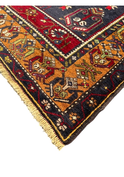 El Dokuma Sıfır Yahyalı 108x220 Kök Boya %100 Yün Halı Renkli