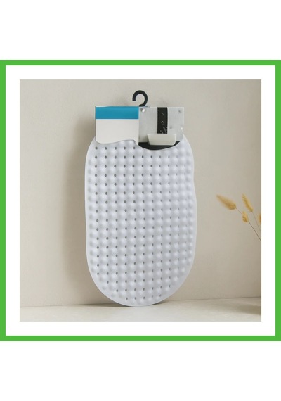 Vaveni Oval Kaydırmaz Banyo Paspası 63 Vantuzlu Plastik 34x65 Cm Arz Çok Renkli