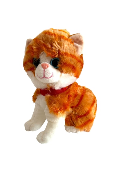 Sesli Ayakta Miyavlayan 28 Cm Peluş Kedi Oyuncak - Kahverengi Kahverengi