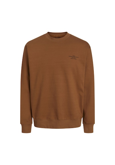 Jack & Jones Erkek Gögüs Logo Baskili Sweatshirt - Blachad 12261386 Nuthatch Siyah