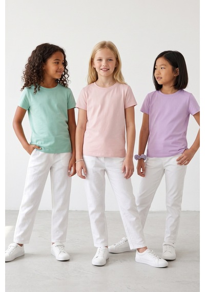 Kiagu Kız Erkek Çocuk Basic Tişört 3'lü Set Pamuklu Kısa Kollu Çocuk Tişört 2-13 Yaş T-shirt Çok Renkli Kiagu Kız Erkek Çocuk Basic Tişört 3'lü Set Pamuklu Kısa Kollu Çocuk Tişört 2-13 Yaş T-shirt Çok Renkli