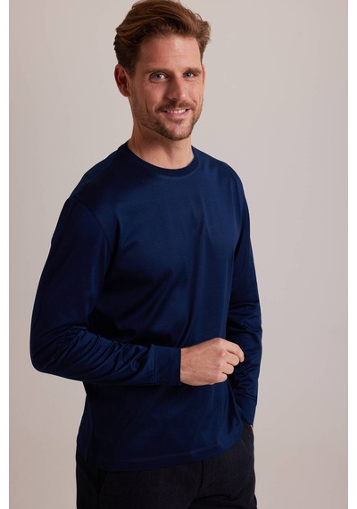 Ysf Erkek Lacivert Bisiklet Yaka Sweatshirt