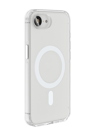 Apple Uyumlu iPhone 17e Kılıf M-safe Şarj Özellikli Kamera Korumalı Zore Kripto Kapak - Şeffaf,