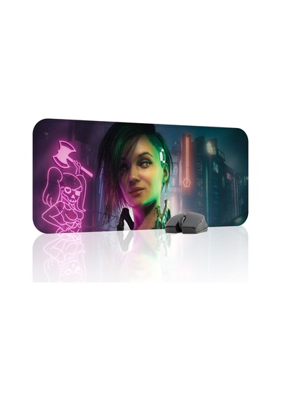 Cyberpunk 2077 Kaymaz Dikişli Kauçuk Oyuncu Mousepad V2 - 70x30 Xl Gaming Mouse Pad Fare Altlığı