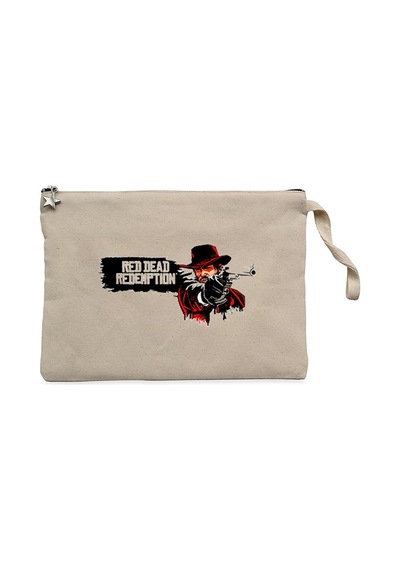 Red Dead Redemption 2 Afiş Krem Clutch Cüzdan / El Çantası Krem