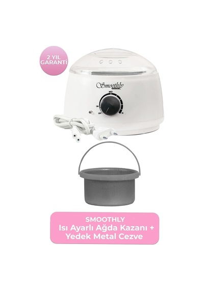 Smoothly Isı Ayarlı Sir Ağda Makinesi, Kalıp Ağda Boncuk Ağda Konserve Ağda Uyumlu Ağda Kazanı Beyaz Renk